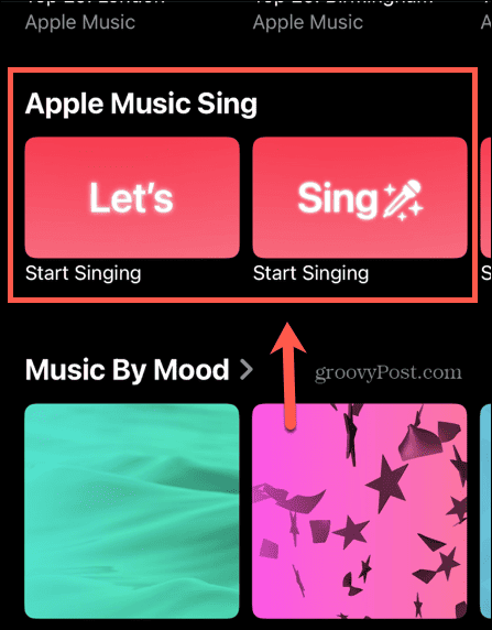 Apple music spieva sekcia