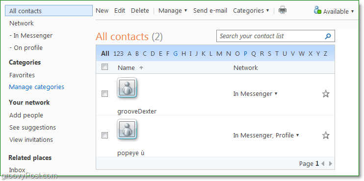 spravujte svoje kontakty pomocou živých ľudí v systéme Windows