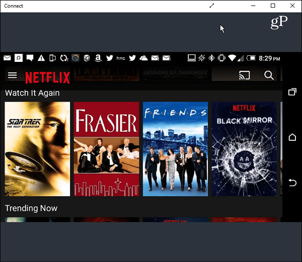 Netflix landscape Android Connect