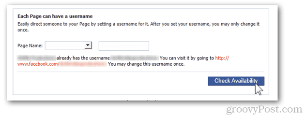 Nastavenia facebookovej stránky užívateľské meno zmeniť užívateľské meno na každej stránke môže byť skontrolovaná dostupnosť užívateľského mena