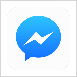 Grafická ikona služby Facebook Messenger.
