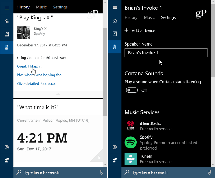 Nastavenia aplikácie Cortana Windows 10