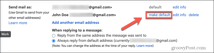gmail nastaviť ako predvolené