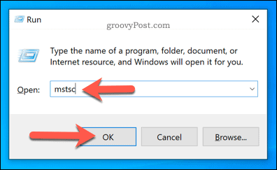 Pomocou príkazu Spustiť spustíte program mstsc v systéme Windows