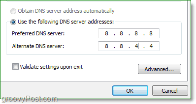 adresa IP servera Google DNS je 8.8.8.8 a alternatíva je 8.8.4.4
