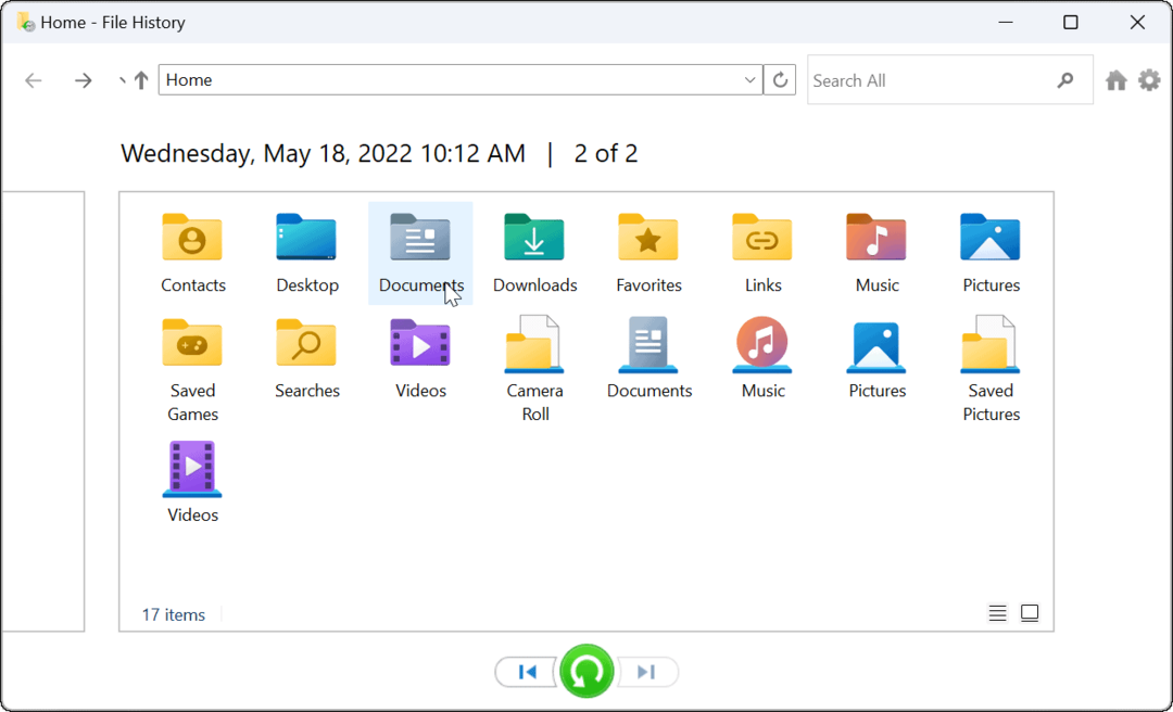 použite históriu súborov v systéme Windows 11