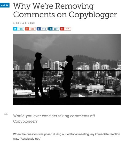 copyblogger odstrániť komentáre