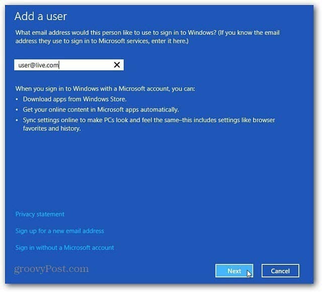 Ako pridať a spravovať nových používateľov v systéme Windows 8