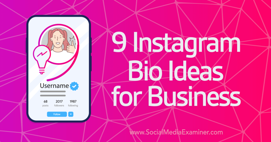 9 nápadov na bioinstagram pre odborníka na podnikanie a sociálne médiá