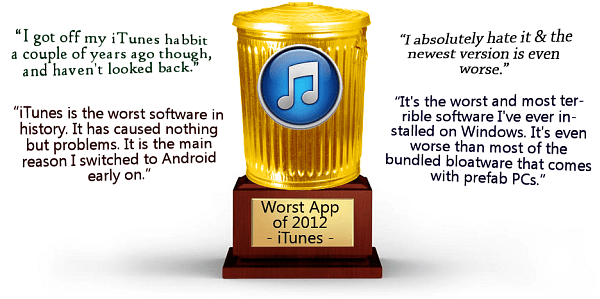 iTunes-najhoršie softvér