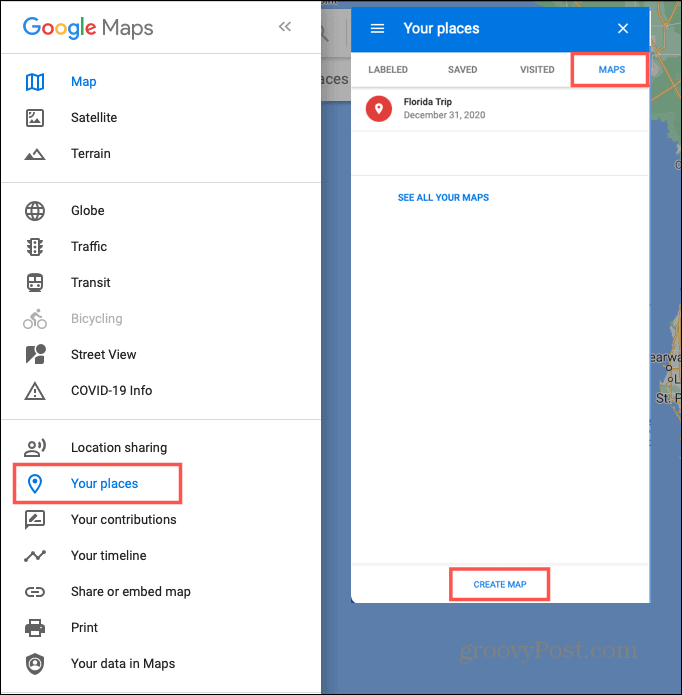 Vytvorte mapu pre Road Trip v Mapách Google