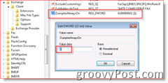 Editor databázy Registry systému Windows, ktorý umožňuje obnovenie e-mailu v doručenej pošte pre aplikáciu Outlook 2007