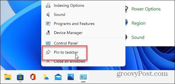 Pripnúť na panel úloh priamo v systéme Windows 11