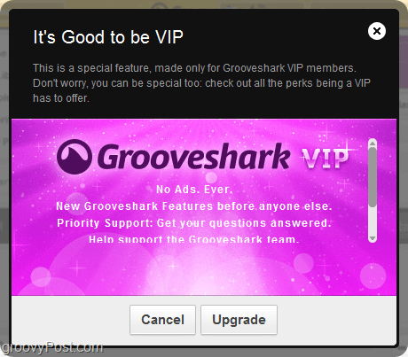 výhody VIP účtu Grooveshark
