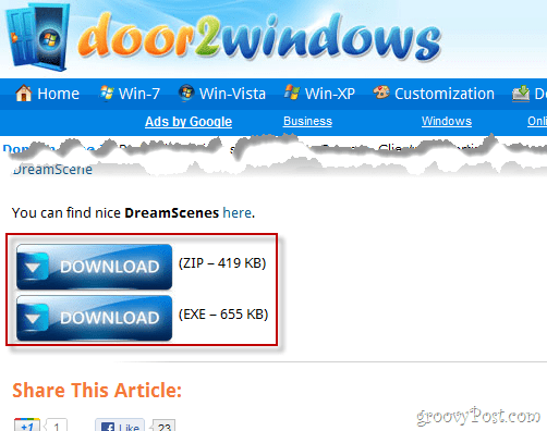 Ako nainštalovať DreamScene na Windows 7