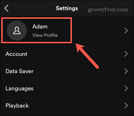 mobilný profil spotify