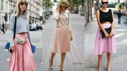 Ako skombinovať ružovú sukňu?
