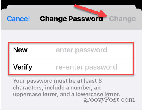 Zmeňte svoje heslo Apple ID