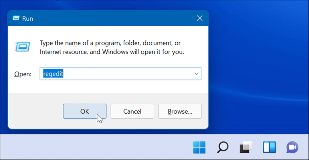 regedit Spustite systém Windows 11