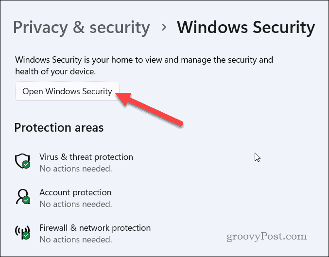 Spustite Windows Security v systéme Windows 11
