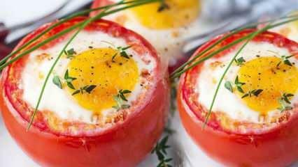 Ako vyrobiť plnené paradajky s vajcom? Recept na raňajky plnené paradajkami s vajíčkami