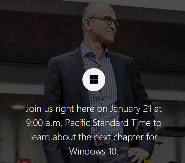 Windows Windows Briefing Streaming Live od spoločnosti Microsoft, január 21