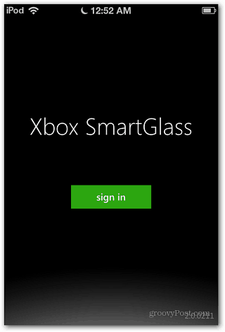 Xbox SmartGlass Prihláste sa na iOS