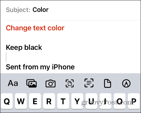 Zmeňte farbu textu na iPhone