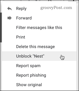 Odblokujte používateľa v Gmaile