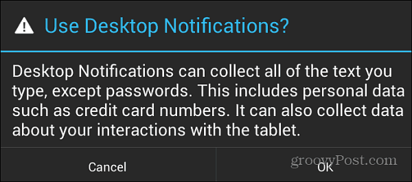Upozornenia pre počítače Android