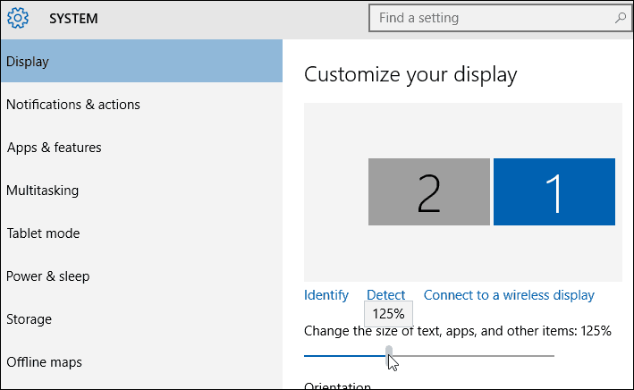 Nastavenie veľkosti textu Windows 10