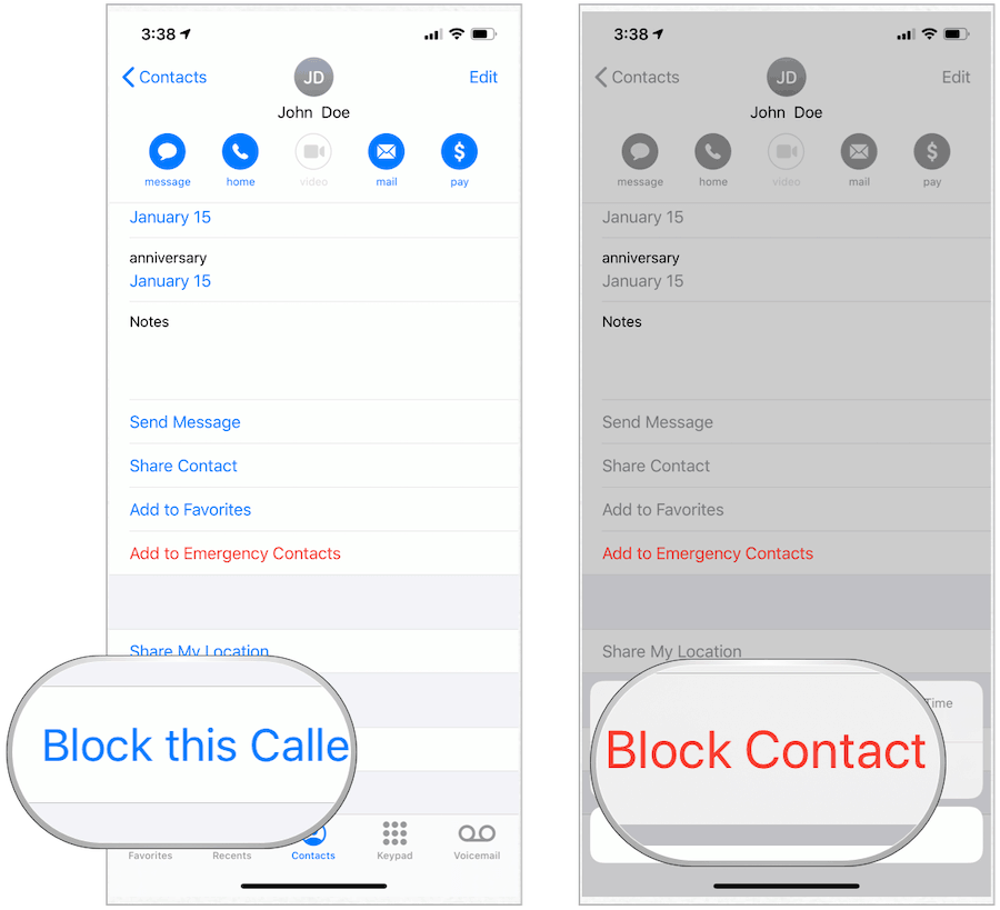 Blokovať kontakt