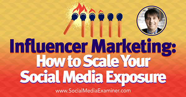 Influencer Marketing: How to Scale Your Social Media Exposure featuring insights from Neal Schaffer on the Social Media Marketing Podcast.