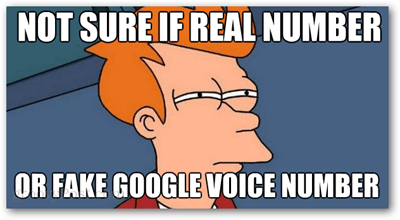 nie ste si istí, či je skutočné číslo alebo falošné číslo Google google