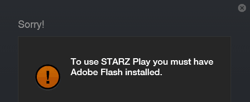 Chybové hlásenie Flash