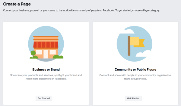 Krok 1 vytvorte svoju obchodnú stránku na Facebooku.
