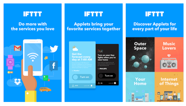 Nové applety IFTTT spájajú vaše obľúbené služby a vytvárajú nové zážitky.