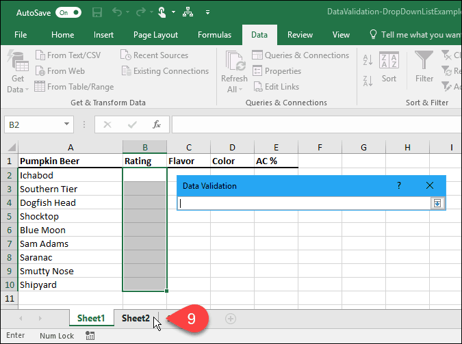 Ako vytvoriť rozbaľovacie zoznamy pomocou overenia údajov v programe Microsoft Excel