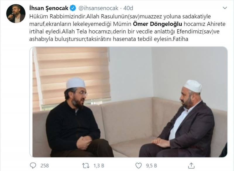 Teológ - spisovateľ Ömer Döngeloğlu zomrel