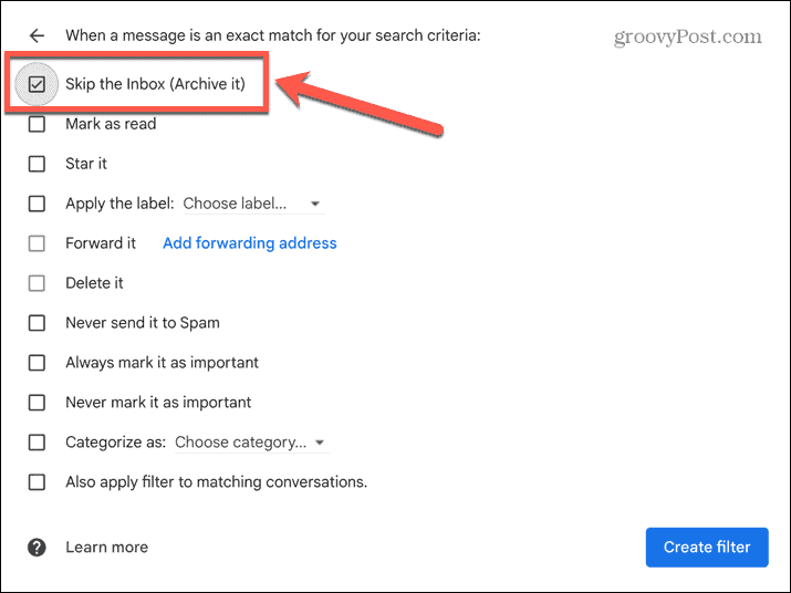 gmail preskočiť doručenú poštu