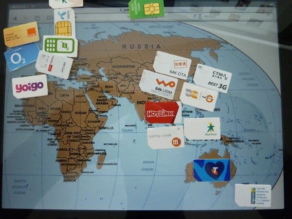Mapa sveta SIM kariet