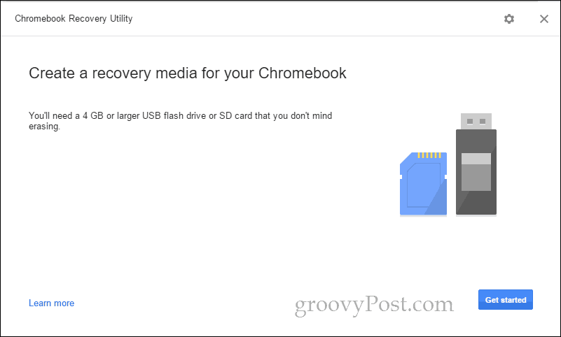 Spustite nástroj na obnovenie chromebooku