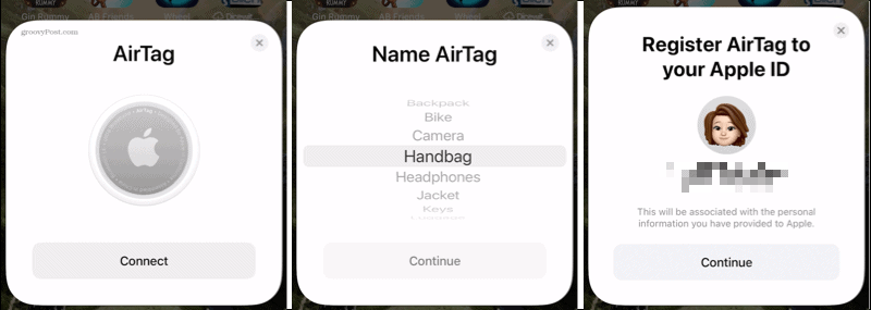 Pripojte AirTag k iPhone