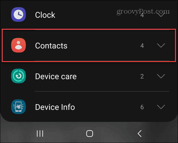 widget kontaktov pre Android