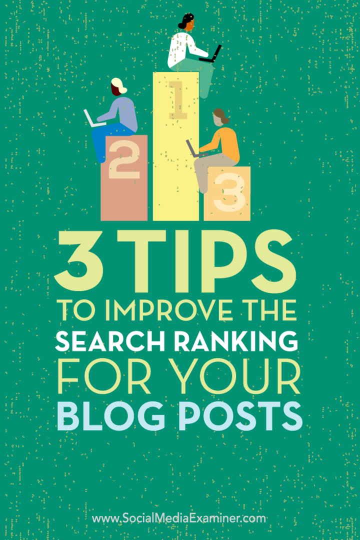 Tipy na tri spôsoby, ako vylepšiť hodnotenie vašich blogových príspevkov.