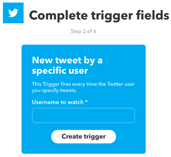 Nastavte applet IFTTT, ktorý sa spustí novým tweetom od konkrétneho používateľa služby Twitter.