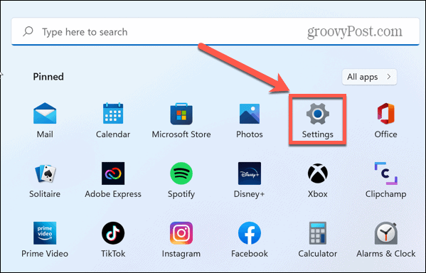 ikona nastavení systému Windows