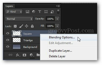 možnosti miešania prístup z kontextového menu photoshop tutoriálu