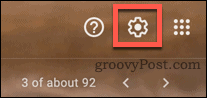 Ikona nastavení v Gmaile