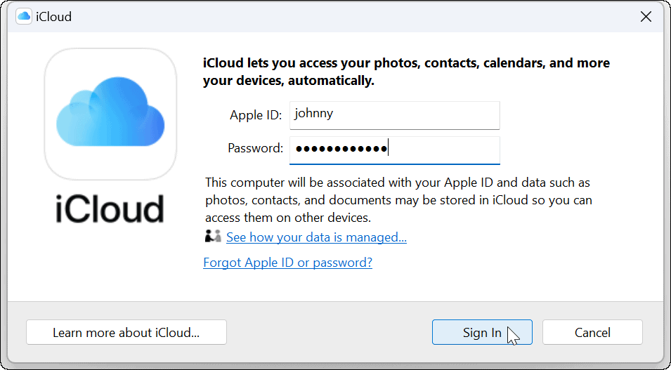 Prepojte Apple iCloud s aplikáciou Windows 11 Photos